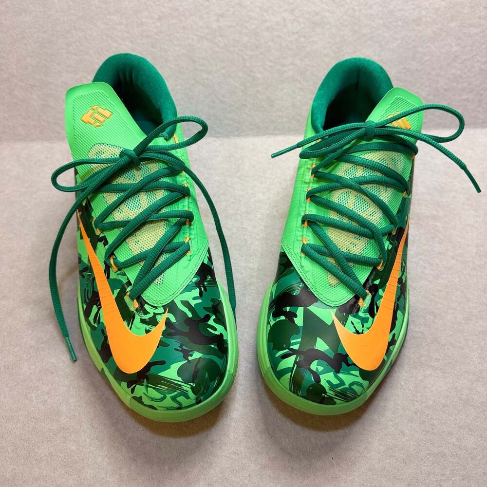 Nike KD 6 Easter Men’s Size 11 Green Orange Basketball Shoes 599424-303